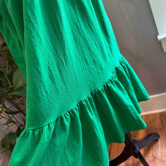 Zara Emerald Green V-Neck Dress - Picture 3 of 8